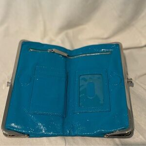 HOBO Lauren Blue Clutch with Silver Accents